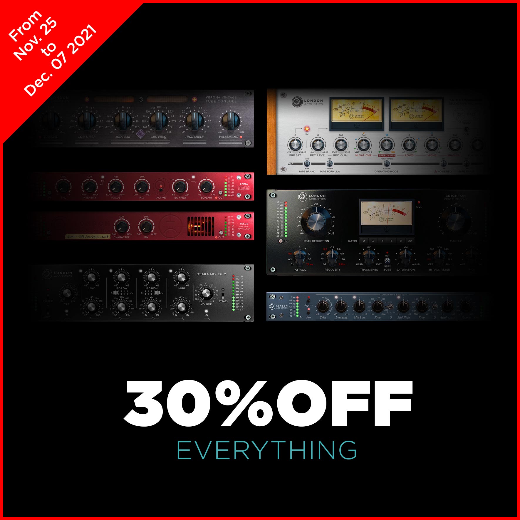 London Acoustics Sale Black Friday 2021 with 30% off everything